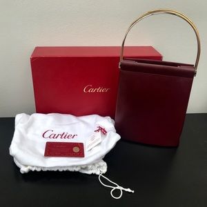 Cartier Trinity hand bag in Burgundy Leather
